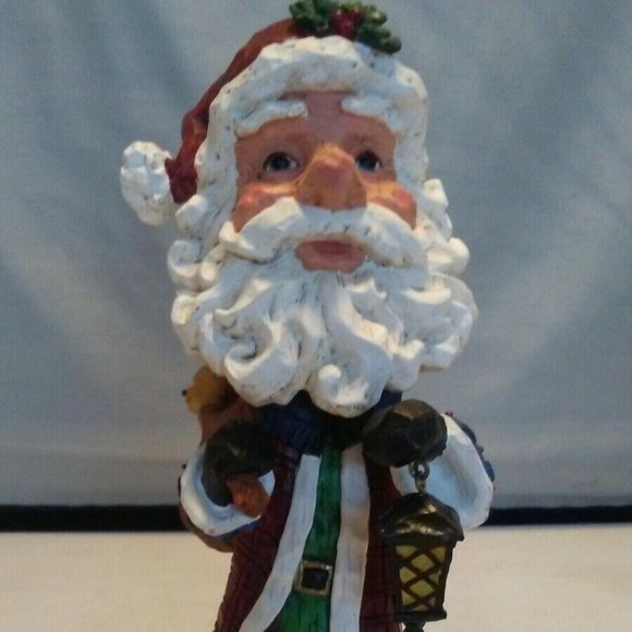 Christmas Santa Bobble Head In Original Box 9" - Picture 8 of 13